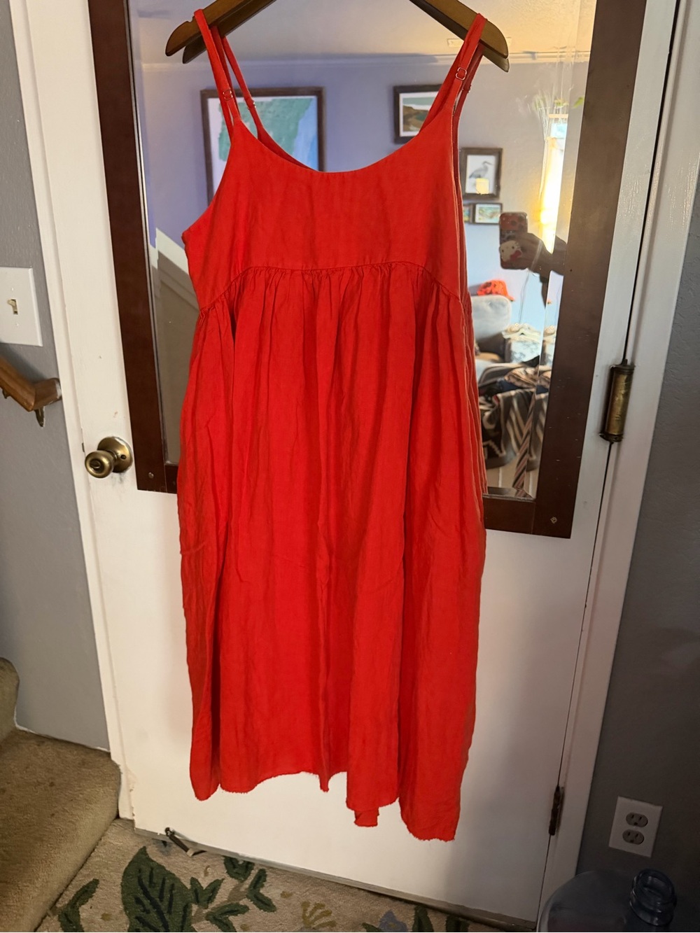 Hansel from Basel Orange Red Sleeveless Maxi Dress